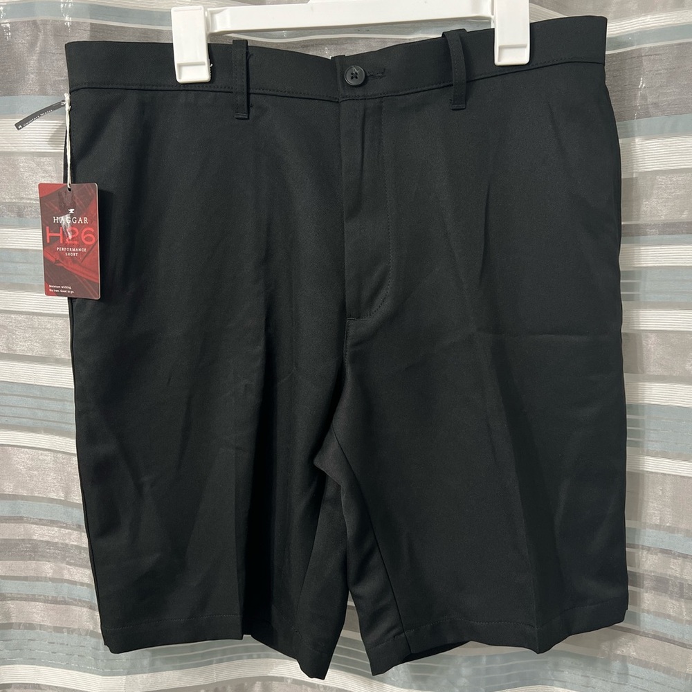 Haggar H26 Men's Black Performance Shorts